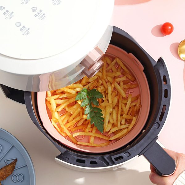 Air Fryers Pan Non-deformed Bakeware Microwave Safe Air Fryers Pot Round