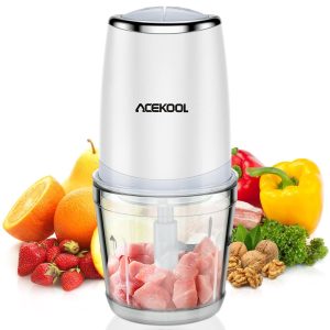 Mini Food Processor with 2.5 Cup Glass Bowl Small Electric Chopper