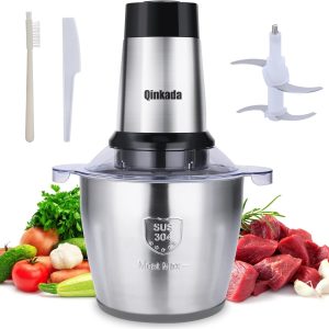 Meat Grinder, 500W Powerful Food Processors, 14Cup Stainless Steel Bowl