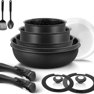 Induction Cookware Set 13 Pieces, Cookware Set, Non-Stick Stackable Design