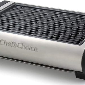 880 Professional Cast Iron Indoor Smokeless Electric Grill, 1500-Watts, Silver