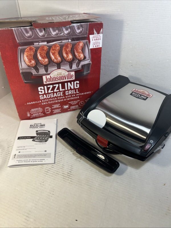 Johnsonville Sizzling Sausage Grill Indoor Electric Grill BTG-0498 Brand New!