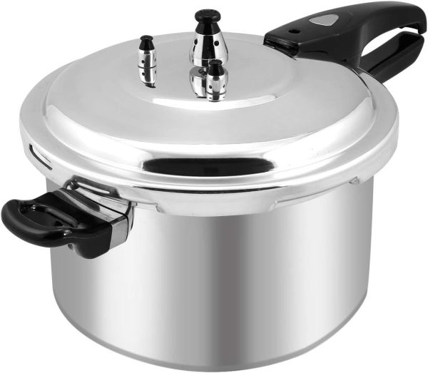 8 Quart Aluminum Stovetop Pressure Cooker Olla de Presion de Estufa, Silver