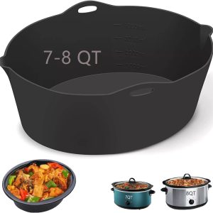 Silicone Liners Fit for Crock Pots/Slow Cookers 7-8 ✅ 7-8QT (1 Compartment)