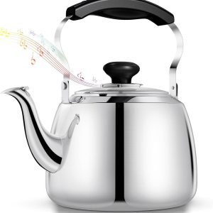 Tea Kettle, Stainless Steel Stovetop Whistling Tea Kettles 2L, Mirror Polished F