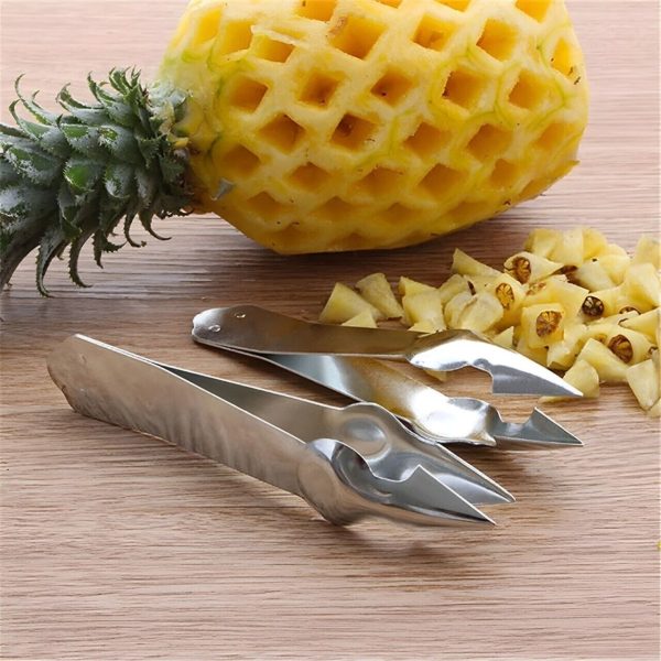 Pineapple Fruit Eye Corer Slicer Clip Cutter Peeler Stainless Steel Kitchen Tool