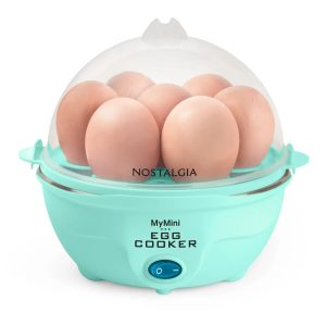 MyMini Premium 7-Egg Cooker, Teal – Cooks Soft, Medium, or Hard-Boiled Eggs