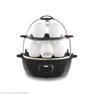 DASH Deluxe Express Two-Tier Egg Cooker Black 12 Egg Capacity NEW