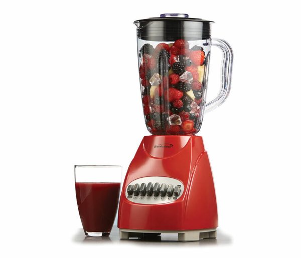 BRAND NEW Brentwood JB-220R 12-Speed + Pulse Blender, Red