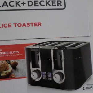 BLACK+DECKER 4-Slice Toaster TR0045B  7 Shade Settings Cancel Option Brand New