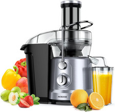 Acezoe Juicer Vegetable Fruit High-Power Juicers Extractor 3 Feed Chute 1300W