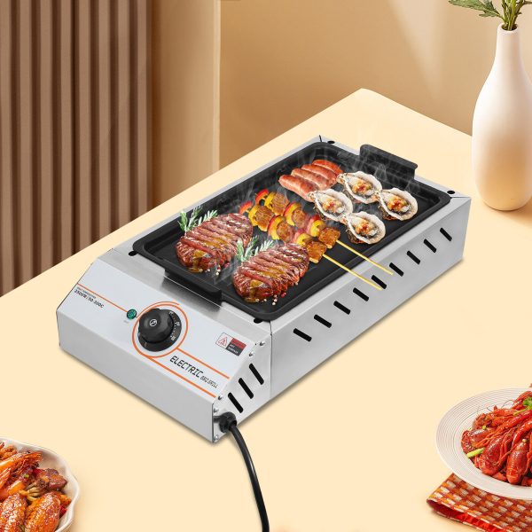 BBQ Grill Electric Barbecue Grill Electric Griller Indoor BBQ Griddle Table top