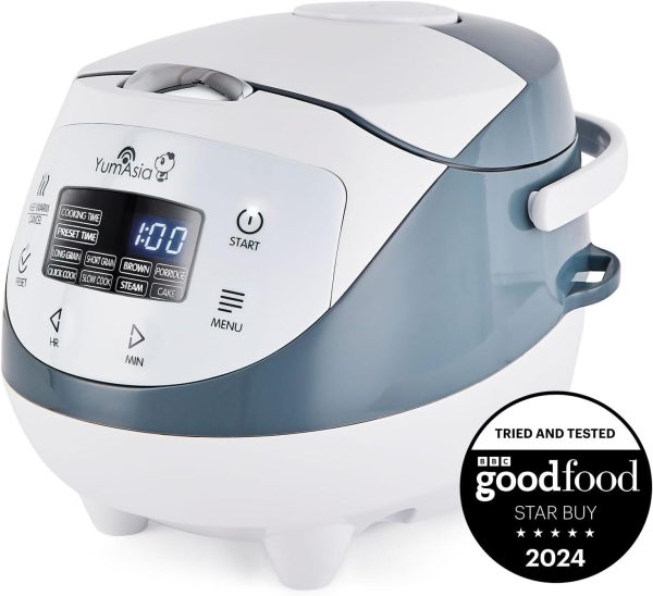 Yum Asia Panda Mini Rice Cooker with Ninja Ceramic Bowl and Advanced Fuzzy Logic