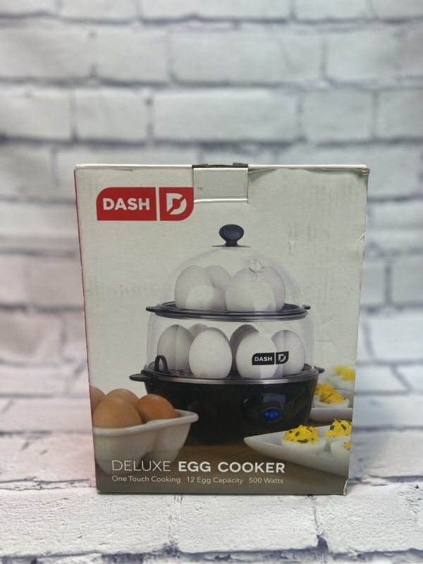 DELUXE EGG COOKER – DASH – 12 EGG CAPACITY ONE TOUCH COOKING NEW