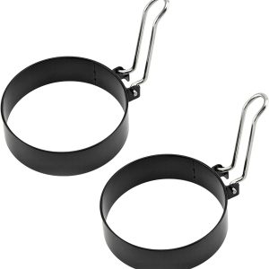 2 Pcs Round Egg Cooker Rings Stainless Steel Non Stick Egg Mcmuffin Maker Egg