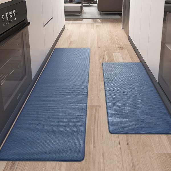 2 Piece Kitchen Runner Rug Floor Mat Cushioned anti Fatigue Kitchen Mat Non Skid