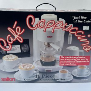 Cafe Cappuccino EX98 11 Piece Kit Salton Brand New In Box Vintage Coffee Machine