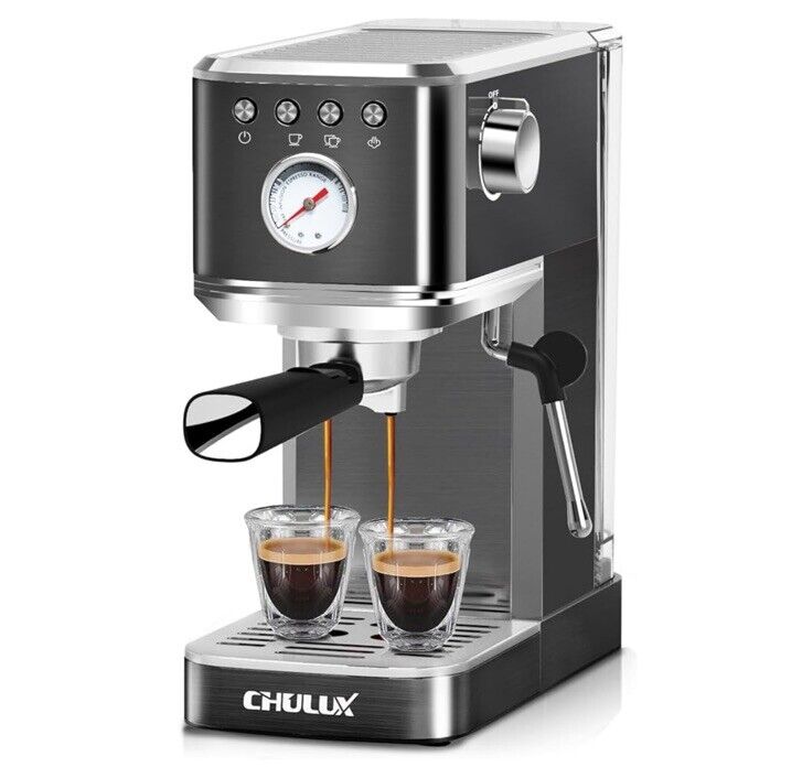 Slim Automatic Espresso Coffee Machine 20 Bar Latte Milk Frother Steam Wand Pump