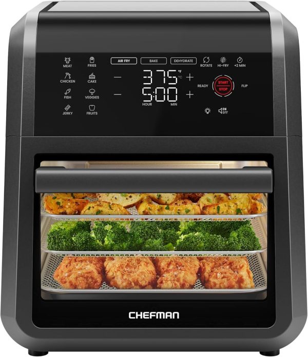 12 Quart Multifunctional Digital Air Fryer with Rotisserie and Dehydrator