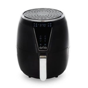 5 Qt. Ceramic Air Fryer, Toxin-Free, 8-in-1 Presets, Black – Healthy Cooker