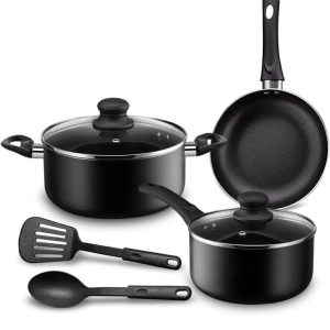 Chef’s Star Pots And Pans Set Nonstick, Kitchen Cookware Sets, Aluminum