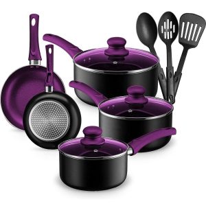 Pots and Pans Set Kitchen Cookware Sets Nonstick Aluminum Cooking Essentials 11