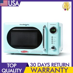 0.7 Cu Ft Retro Compact Countertop Microwave Oven W/LED Digital Display 700 Watt