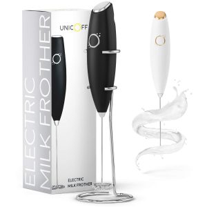 Handheld Milk Frother for Coffee – Stainless Steel Coffee Frother Electric Dr…