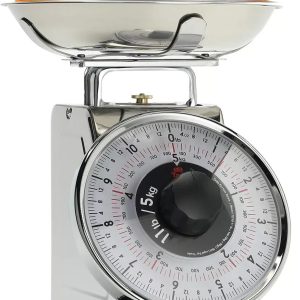 11Lb Precise Portions Analog Scale Stainless Steel Mechanical Kitchen Scale, Rem