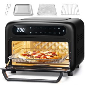 Air Fryer Oven 2-in-1 Smart Air Fryer Toaster Oven Combo 14QT Stainless Steel Ai