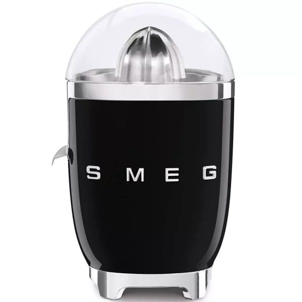 BLACK SMEG 50s Retro Style Citrus Juicer with Drip Free Spout, Auto Activation