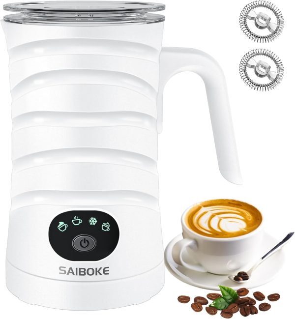 Milk Frother, 4 in 1 Electric Milk Steamer,11.8Oz/350Ml Automatic Warm and Cold