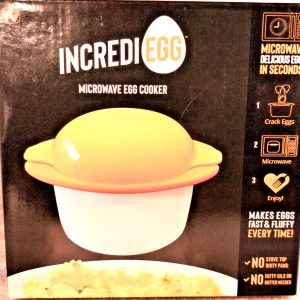 IncrediEgg- Microwave Egg Cooker- Built-in Shell Cracker & Egg Yolk Separator