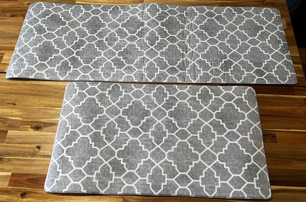 FRESHMINT Kitchen Mat Set of 2, Anti-Fatigue Cushioned Kitchen Mats for Floor, W