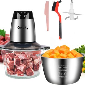 Meat Food Processors Electric, Grinder 2L Stainless Steel Silver