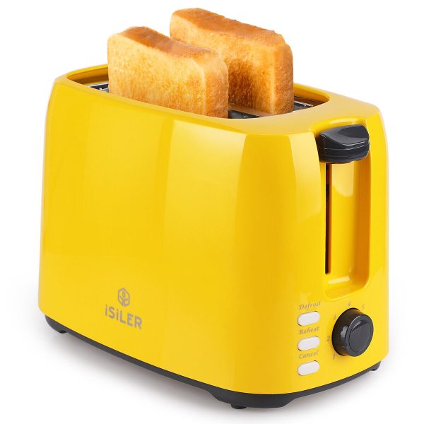 iSiLER 2 Slice Toaster Wide Slot Toaster Compact Bread Toaster with Removal Tray