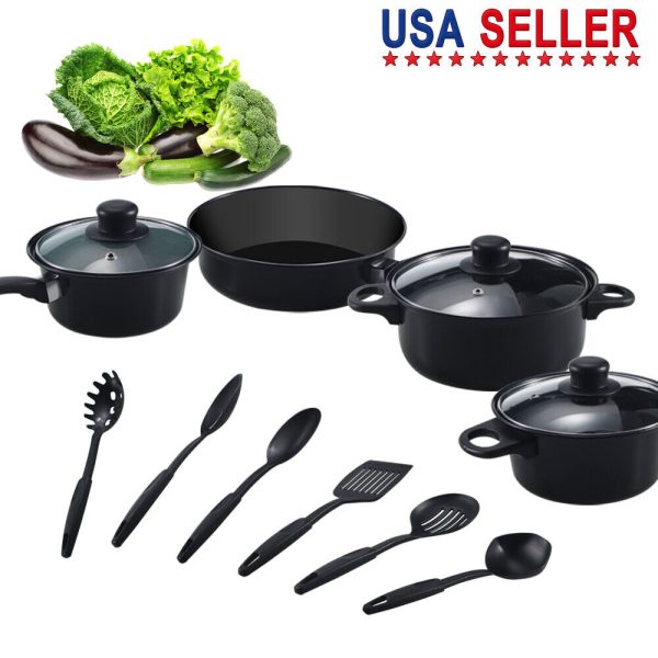 13pcs Cookware Set Nonstick Pots and Pans Home Kitchen Cooking Non Stick NEW