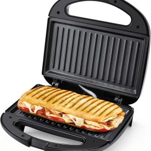 Electric Panini Press, 750W Sandwich Press, Non-Stick Coated Plates 8.46Inx4.92I