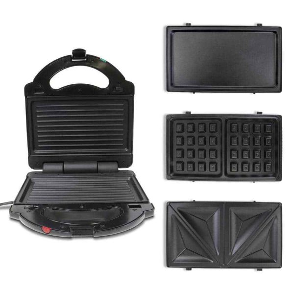 Total Chef 4-in-1 Waffle Iron, Grill, Sandwich Maker & Griddle, Non-Stick Plates