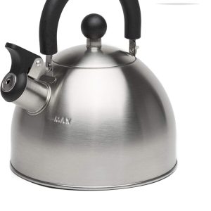 Primula Stewart Whistling Stovetop Tea Kettle Food Grade Stainless Steel, 1.5-Q.