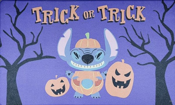 Disney Lilo & Stitch Anti-Fatigue Kitchen Mat Rug 18×30 Halloween Pumpkins Trick