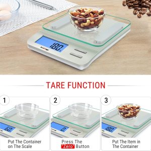 207 Digital Kitchen Multifunction Food Scale for Cooking with Large Back-Lit …