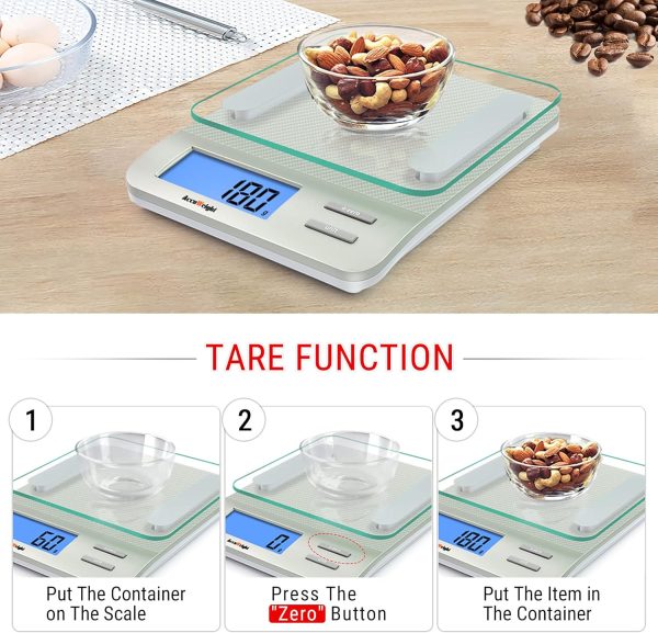 207 Digital Kitchen Multifunction Food Scale for Cooking with Large Back-Lit …