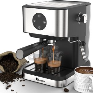 Espresso Machine 20 Bar, Professional Espresso Maker with Milk Frother Steam Wan