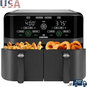 Dual Basket Air Fryer 6 Quart Digital Touchscreen Hi-Fry Auto Shutoff Nonstick