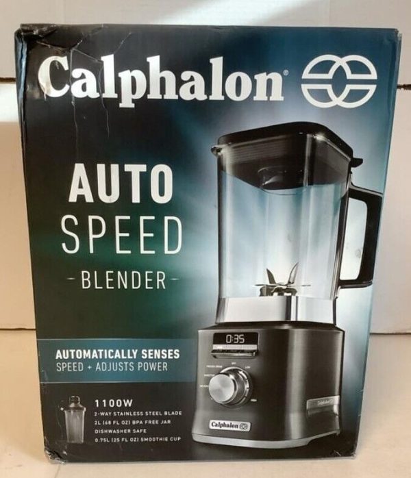 NEW Calphalon BLCLMB1 Power Sense 10-Speed Dark Stainless Steel Blender