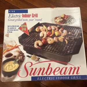 Vintage Sunbeam Nu-stone Indoor Electric Grill Model 4760 ( Open Box)