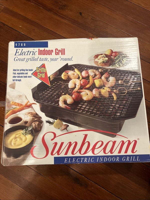 Vintage Sunbeam Nu-stone Indoor Electric Grill Model 4760 ( Open Box)