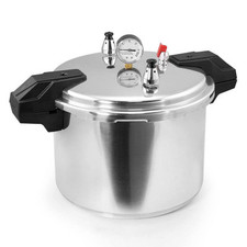 Barton Stovetop Pressure Cooker Pot 16 Qt Aluminum Quick Release Gauge Rack