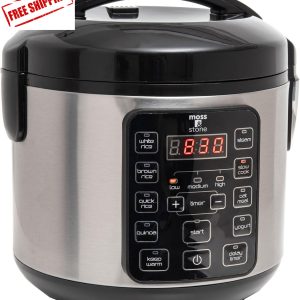 Electric Multicooker Digital Rice Cooker Small 4-8 Cup 10 Pre-Programmed Setting